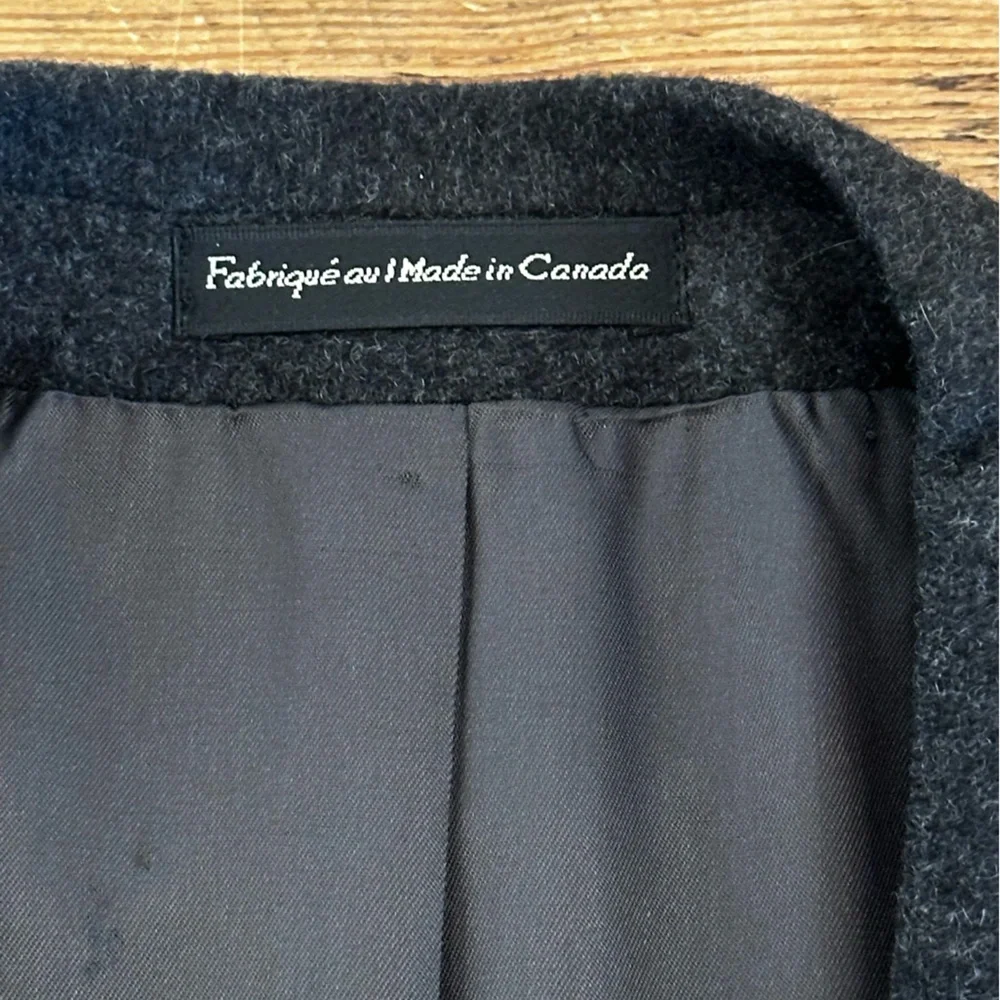 Pronto Uomo Dark Charcoal Two-Button Sport Coat 100% Cashmere 44R